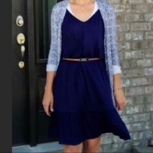 Agnes and Dora Slip Dress - Navy